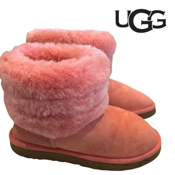 UGG Shoes - UGG Fluff Mini Quilted Pink Women’s Boots 7